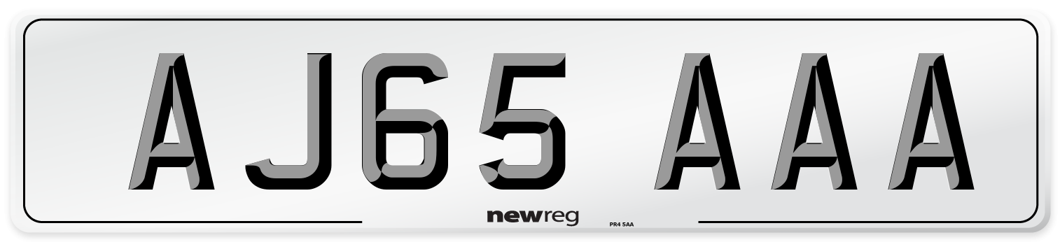 AJ65 AAA Number Plate from New Reg